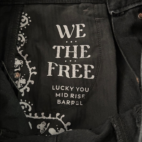 Free People We The Free Good Luck Barrel Jeans Black - Picture 8 of 13
